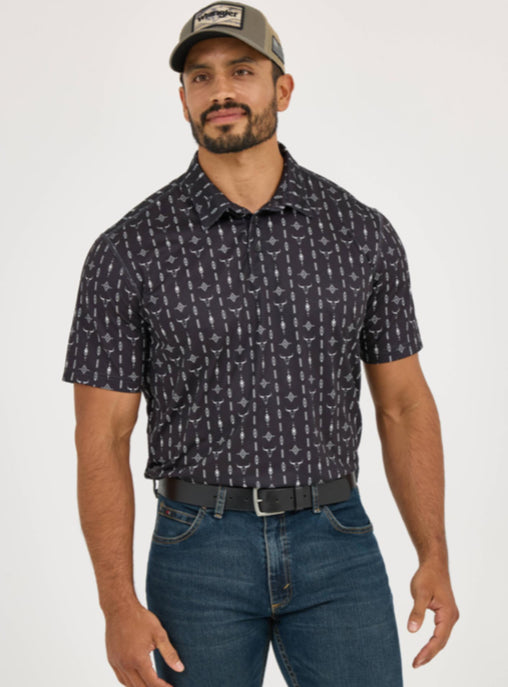 WRANGLER MENS PERFORMANCE LONGHORN POLO