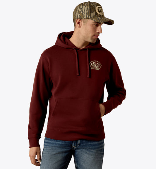 ARIAT MENS ROPED OUT DESERT BADGE HOODIE
