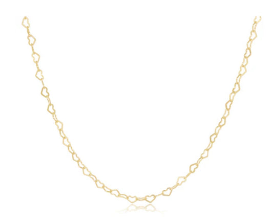 E NEWTON 17” CHOKER LOVE CHAIN GOLD