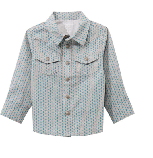 WRANGLER BABY BOYS LONG SLEEVE BUTTON UP SHIRT