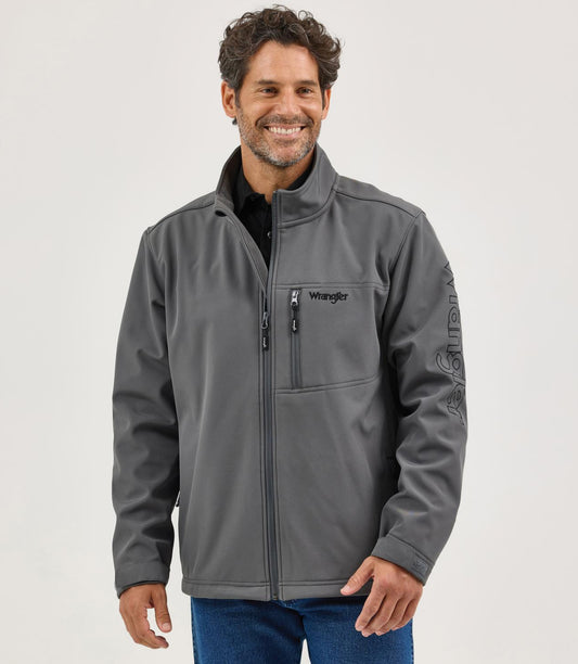 WRANGLER MEN LOGO TRAIL SOFTSHELL JACKET