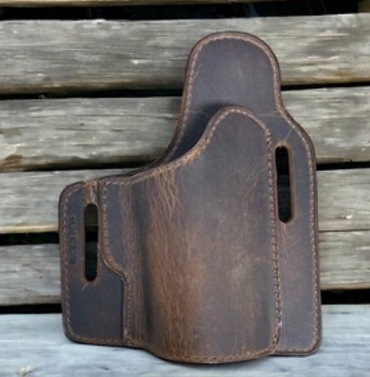 GUN HOLSTER-DISTRESSED LEATHER