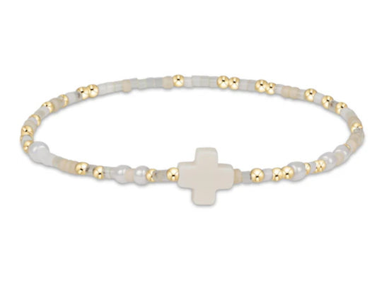 E NEWTON HOPE UNWRITTEN SIGNATURE CROSS BRACELET CALL ME SHELLPHONE