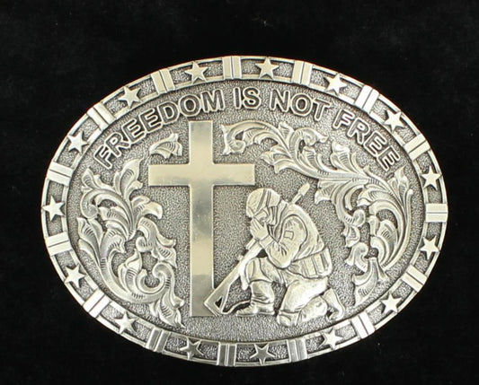 NOCONA OVAL SMOOTH EDGE FREEDOM BELT BUCKLE