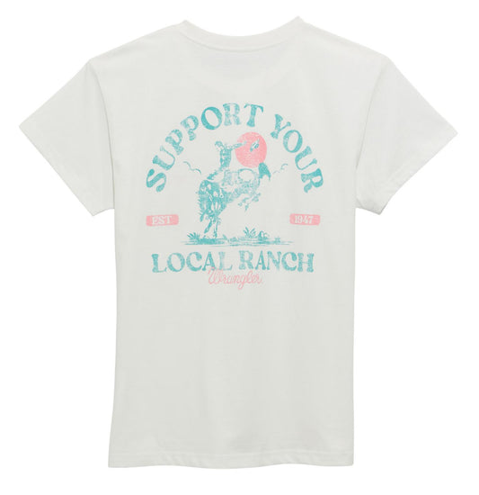 WRANGLER WOMENS RETRO SUPPORT YOUR LOCAL RANCH TSHIRT