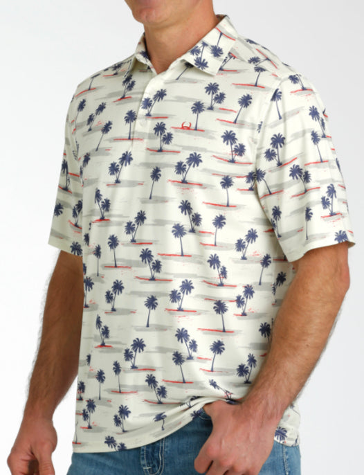 CINCH MENS ARENAFLEX POLO IN CREAM