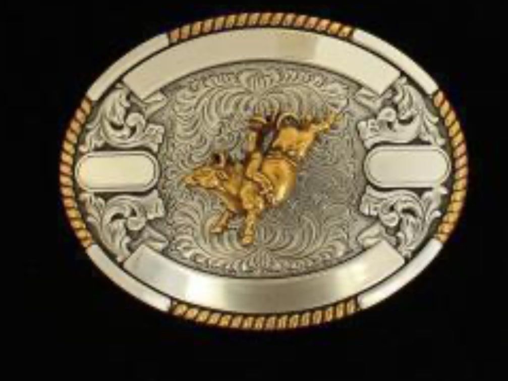 OVAL BUCKLE BULL RIDER