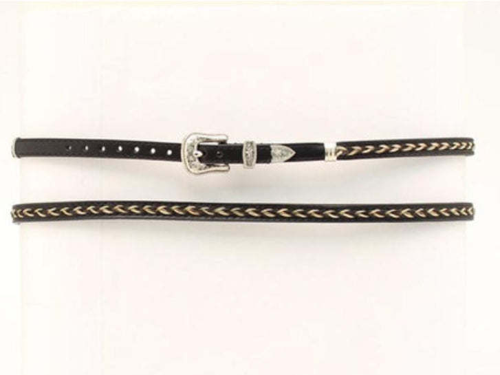 M&F WESTERN HATBAND LEATHER WITH HORSEHAIR