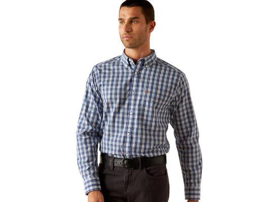 ARIAT MENS WRINKLE FREE BRONSON FITTED LONG SLEEVE SHIRT