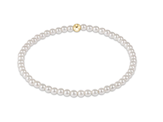 E NEWTON CLASSIC PEARL 3MM BEAD BRACELET