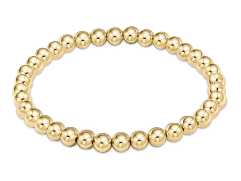 E NEWTON EXTENDS CLASSIC GOLD 5MM BEAD BRACELET