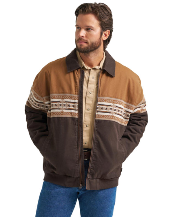 WRANGLER MENS AZTEC BOMBER JACKET