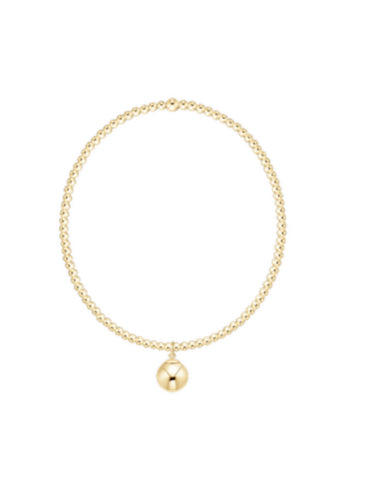 E NEWTON CLASSIC GOLD 2MM BRACELET-CLASSIC GOLD 8MM CHARM