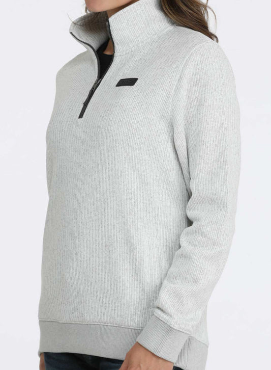 CINCH WOMENS 1/4 ZIP GREY PULLOVER