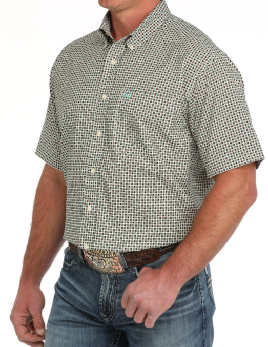 CINCH MENS SHORT SLEEVE PRINT ARENAFLEX SHIRT 3/25