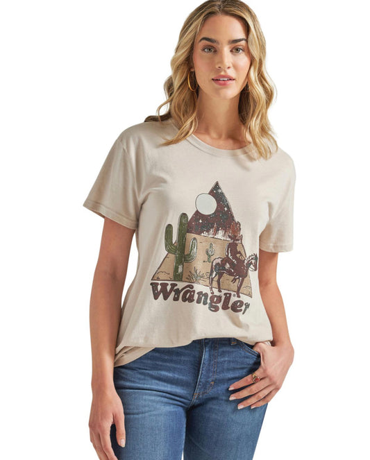 WRANGLER WOMENS RETRO BOYFRIEND FIT GRAPHIC T-SHIRT