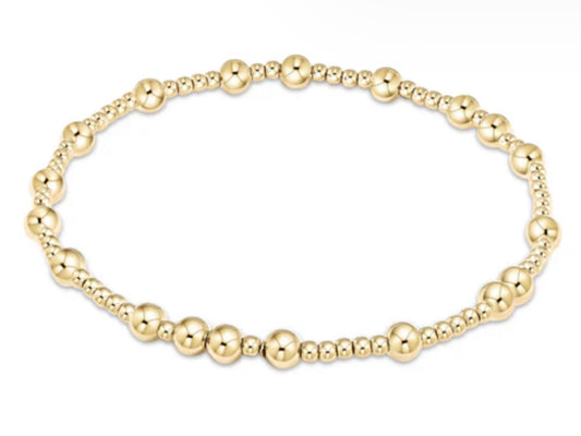 E NEWTON HOPE UNWRITTEN 4MM BEAD BRACELET GOLD