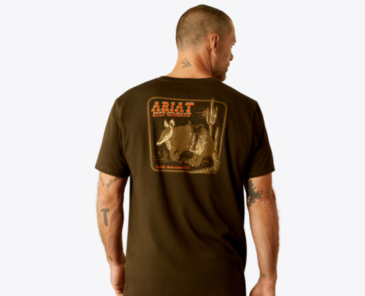 ARIAT MENS ARMADILLO ON A HALF SHELL TSHIRT