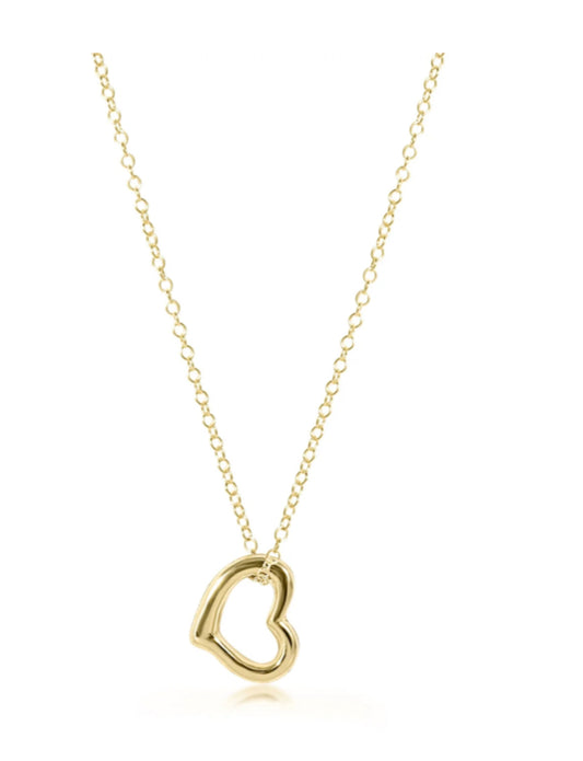E NEWTON 16” NECKLACE GOLD LOVE GOLD CHARM