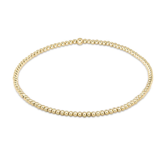 E NEWTON CLASSIC GOLD 2 MM BEAD BRACELET