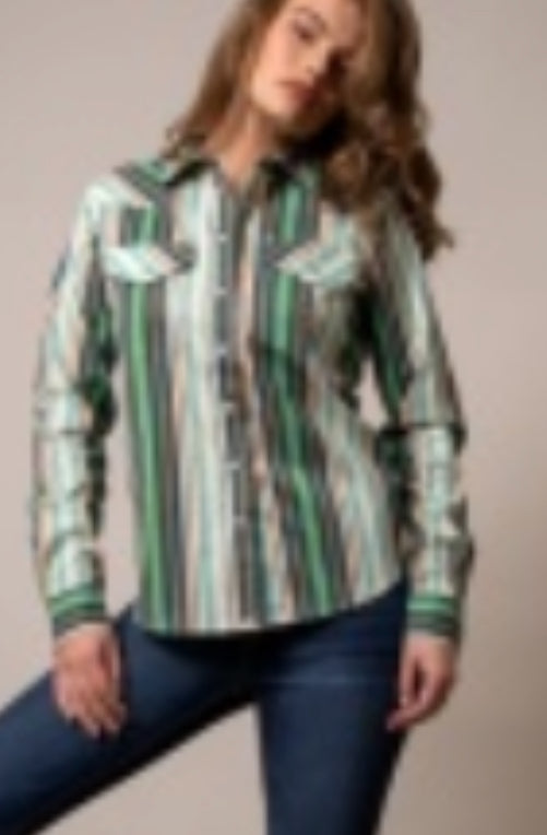 KIMES RANCH WOMENS KAI LONG SLEECE VINTAGE SNAP