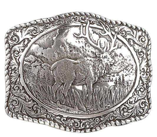 CRUMRINE VINTAGE ELK BUCKLE