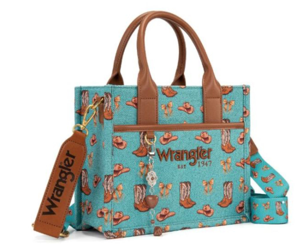 Wrangler Western Print Cowgirl Tote Bag/Crossbody