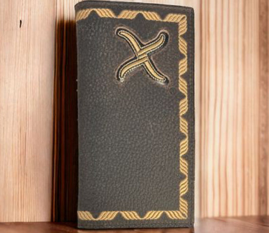 TWISTED X WALLET, RODEO EMBROIDERED EDGES AND X