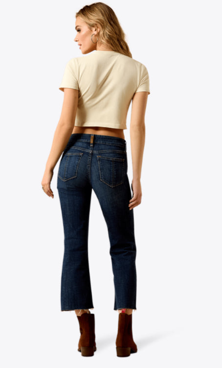 ARIAT WOMENS PERFECT RISE LUCY KICK FLARE JEAN