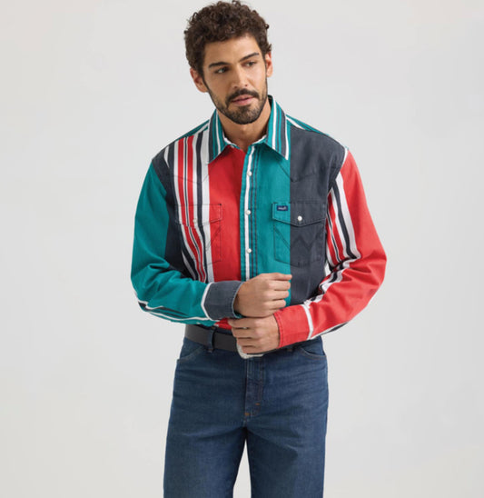 WRANGLER MENS VINTAGE INSPIRED BRUSH POPPER