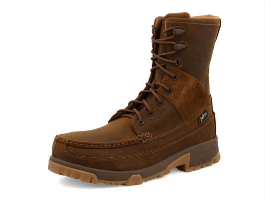 TWISTED X MENS 8” WORK BOOT-DISTRESSED SADDLE