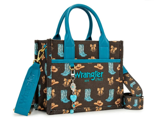 Wrangler Western Print Cowgirl Tote Bag/Crossbody