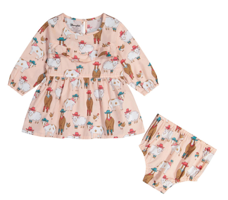 WRANGLER BABY GIRL PINK DRESS