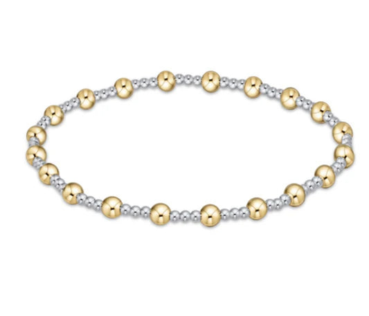 E NEWTON EXTENDS CLASSIC SINCERITY PATTERN 4MM BEAD BRACELET MIXED METAL