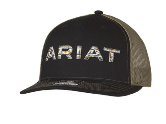 ARIAT OLIVE AND BLACK AZTEC LOGO CAP