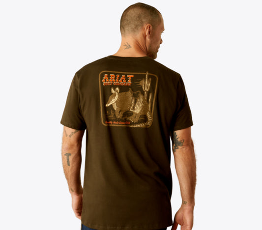 ARIAT MENS ARMADILLO HALF SHELL SHORT SLEEVE TSHIRT
