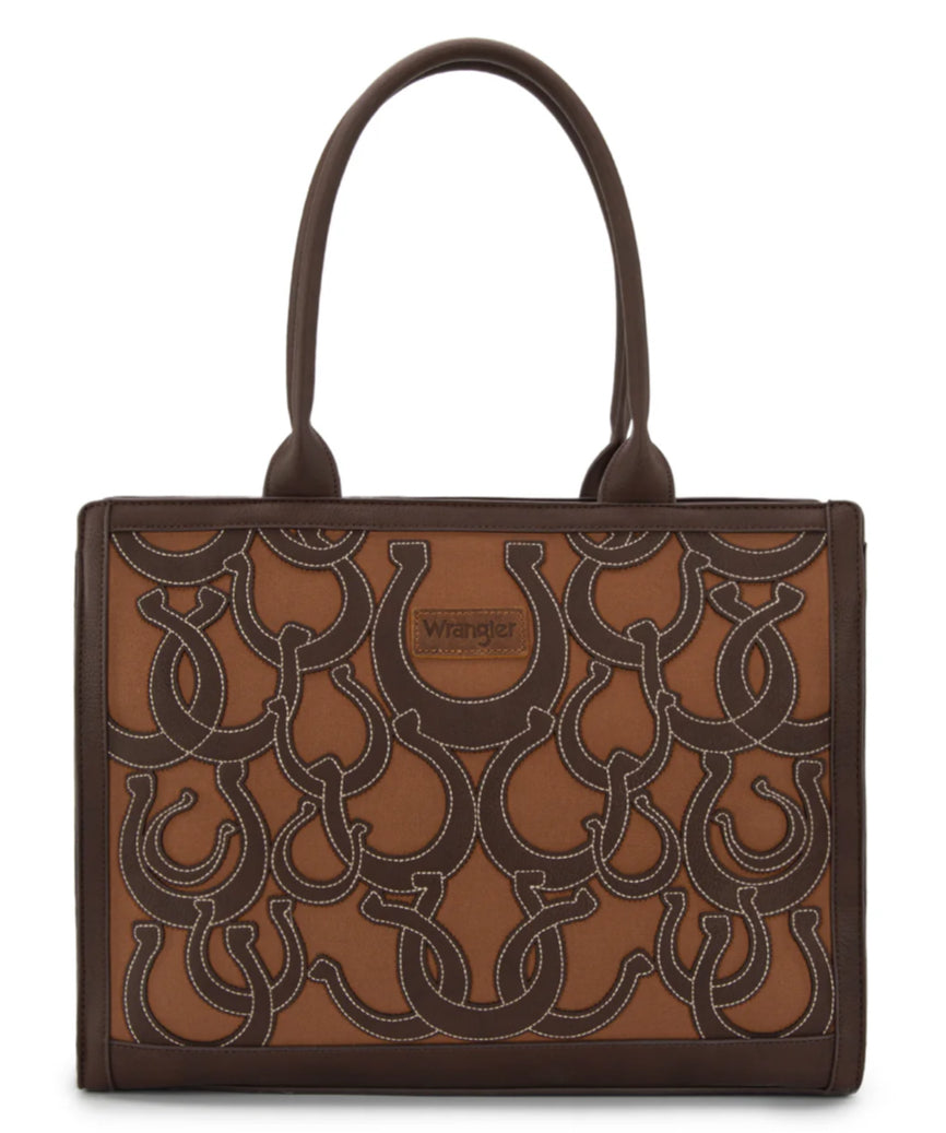 Wrangler Horseshoe Cutout Carry-All Large Tote Bag