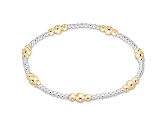 E NEWTON PURPOSE GOLD 4MM BEAD BRACELET -MIXED METAL
