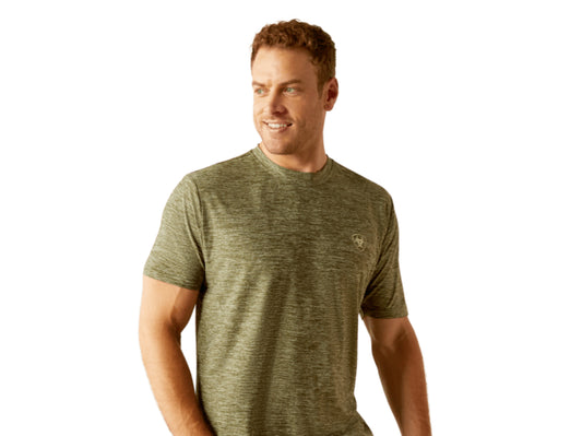 ARIAT MENS TREE BARK CAMO CHARGER SHORT SLEEVE TSHIRT