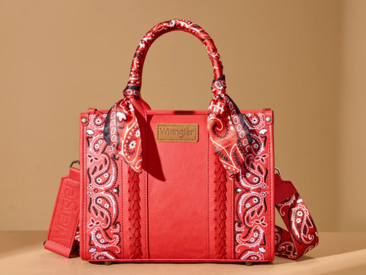 WRANGLER BANDANA PAISLEY PRINT TOTE/CROSSBODY
