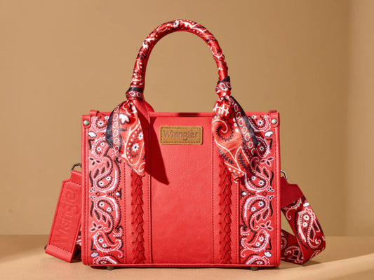 WRANGLER BANDANA PAISLEY PRINT TOTE/CROSSBODY