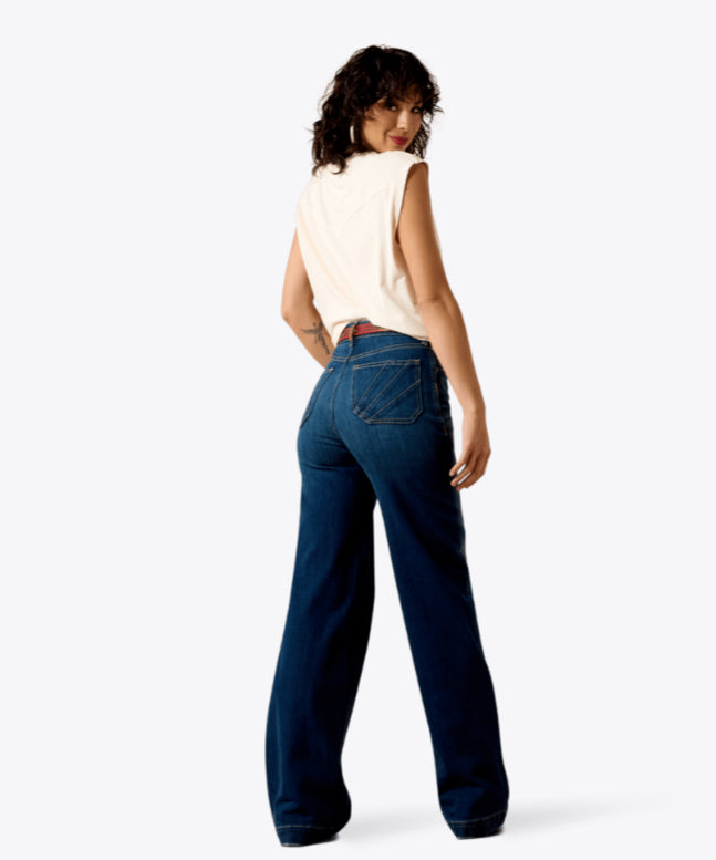 ARIAT WOMENS ULTRA HIGH RISE PENELOPE WIDE LEG JEANS