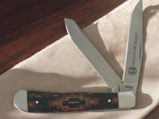 CIRCLE SH CUTLERY KNIFE SOUTHWEST DESIGN BROWNS