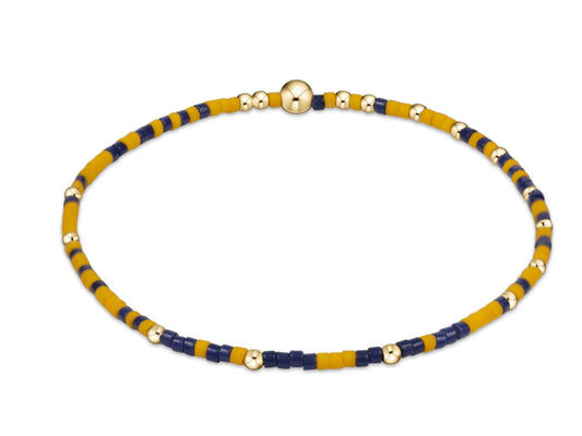 E NEWTON GAMEDAY HOPE UNWRITTEN BRACELET-GOLDEN YELLOW NAVY