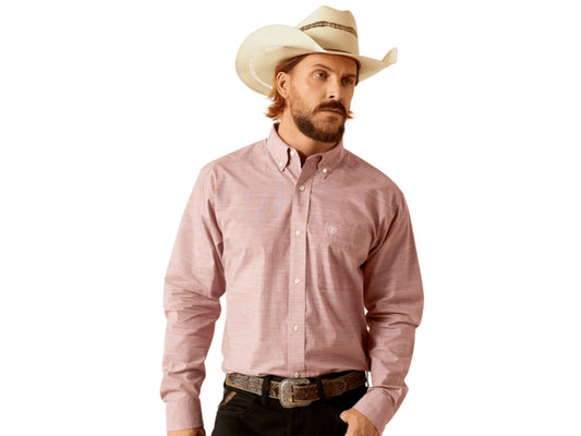 ARIAT MENS SOLID SLUB LONG SLEEVE SHIRT