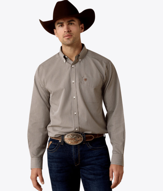 ARIAT MENS WRINKLE FREE REED CLASSIC FIT BUTTON UP SHIRT
