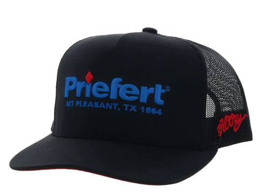 PRIEFERT BLACK HAT BY HOOEY