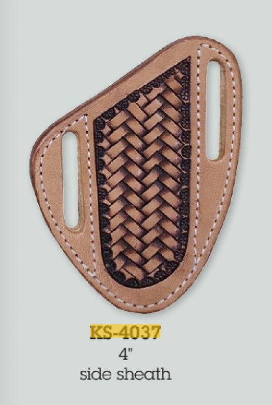 CIRCLE SH KNIFE SHEATH 4” SIDE BASKET WEAVE
