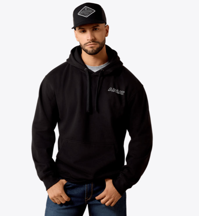 ARIAT MENS CHALK DIAMOND PATRIOT HOODIE