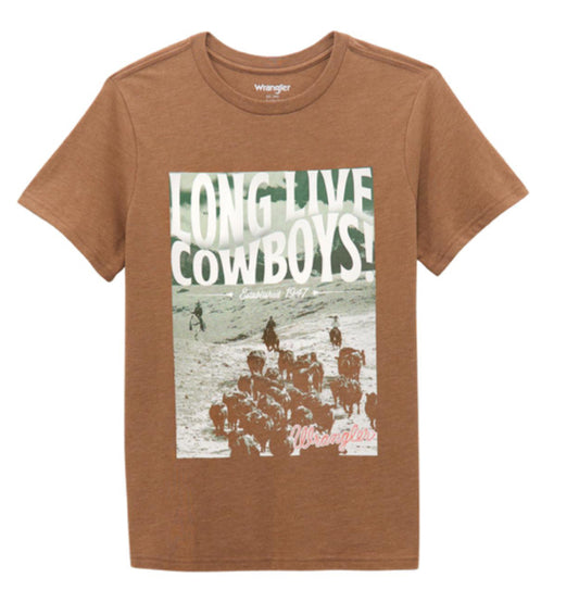 WRANGLER WOMENS LONG LIVE COWBOYS TSHIRT